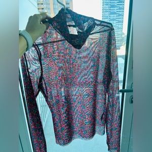 AFRM mesh Zadie shirt sz L new authentic